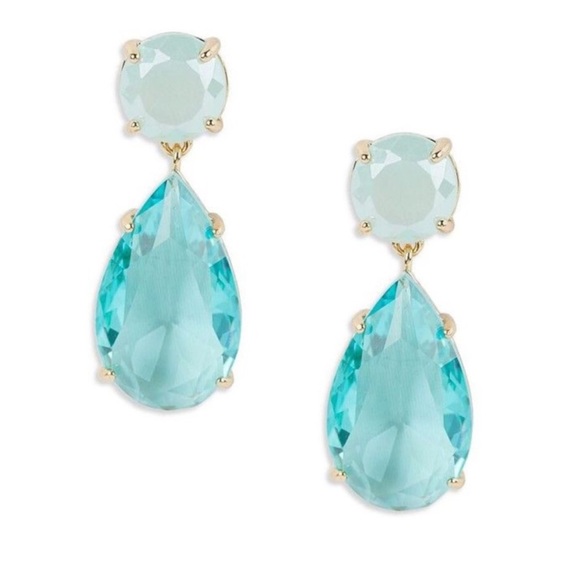 Kate Spade here comes the sun drop earrings green
